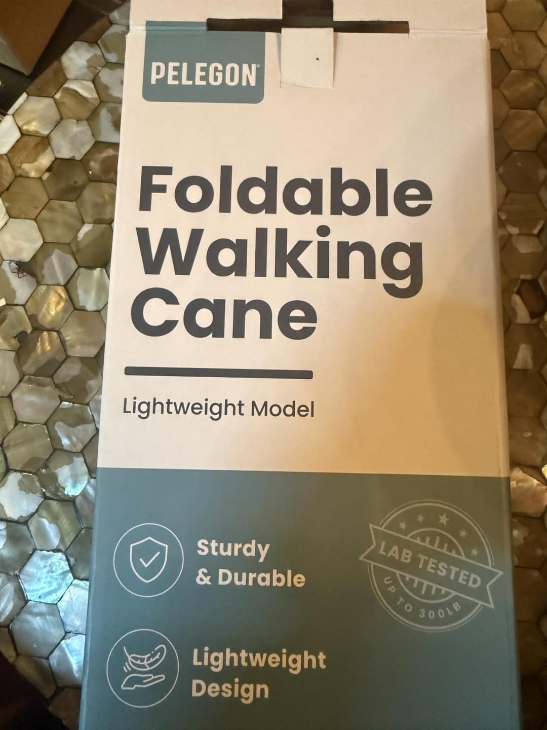 Customer photo review of Folding Adjustable Walking Cane