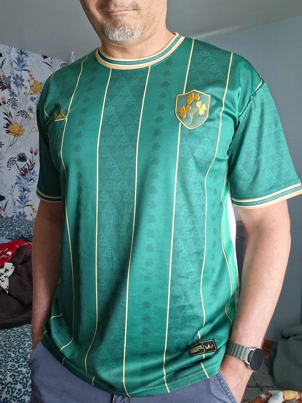 Customer photo review of Ireland Heritage Custom Football Jersey
