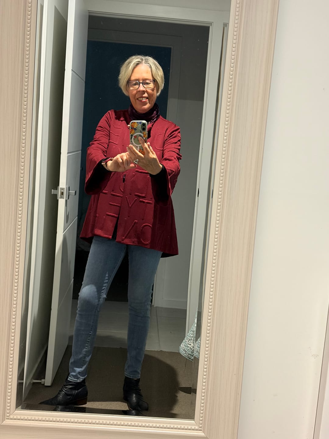 Customer photo review of Alpha Script Jacket - Shiraz