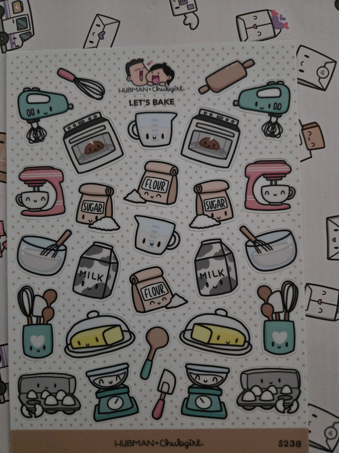 Customer photo review of Let's Bake Sticker Sheet
