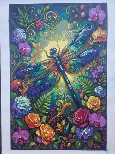 Customer photo review of Rainbow Dragonfly Garden