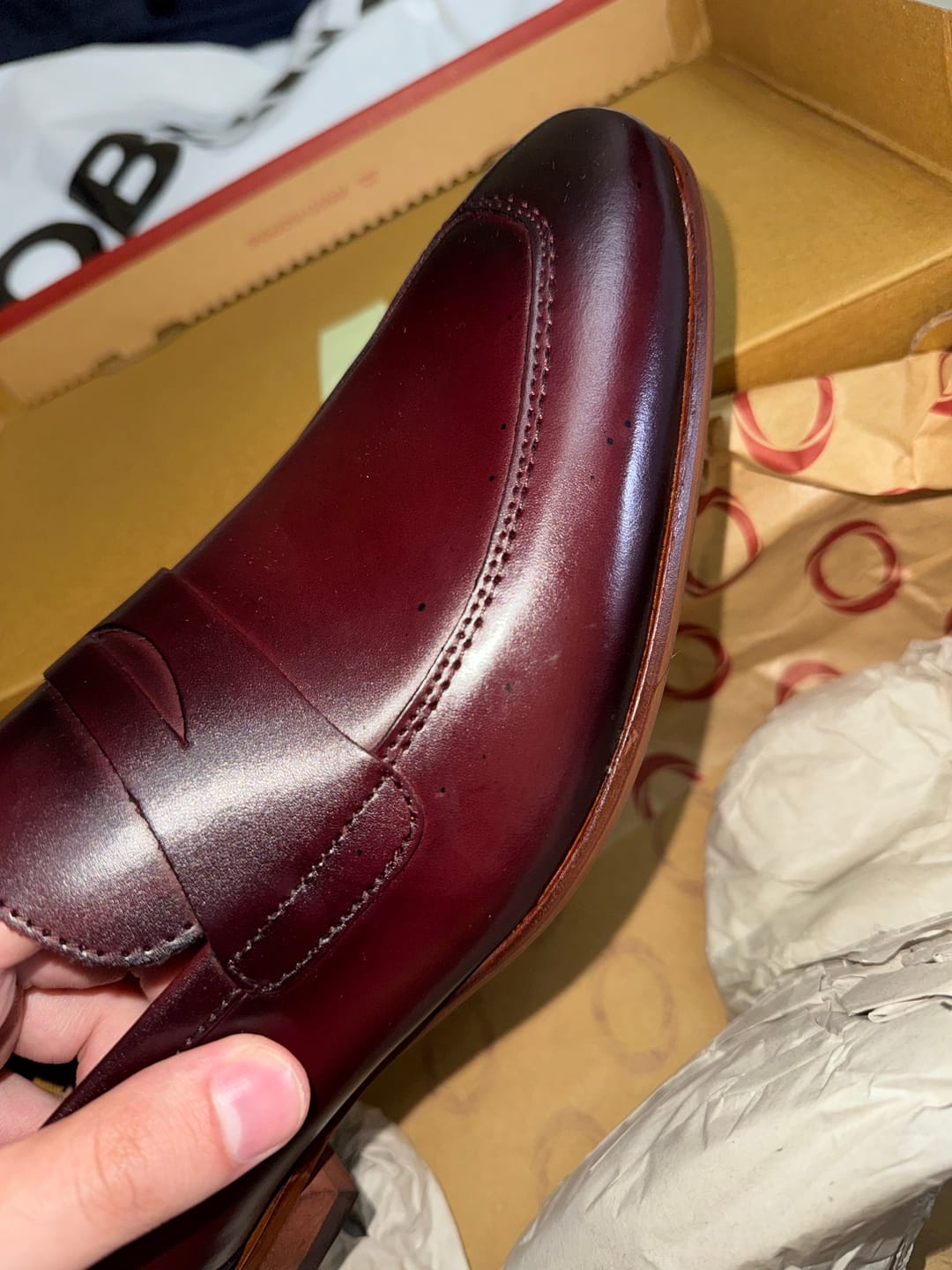 Customer photo review of Bruno Waxy Loafers Bordo