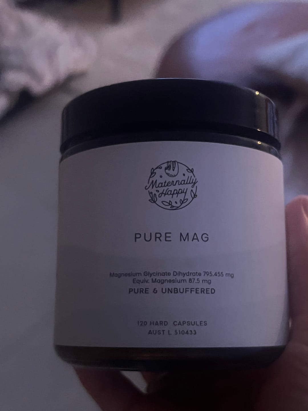 Customer photo review of Pure Mag | Unbuffered Magnesium Glycinate