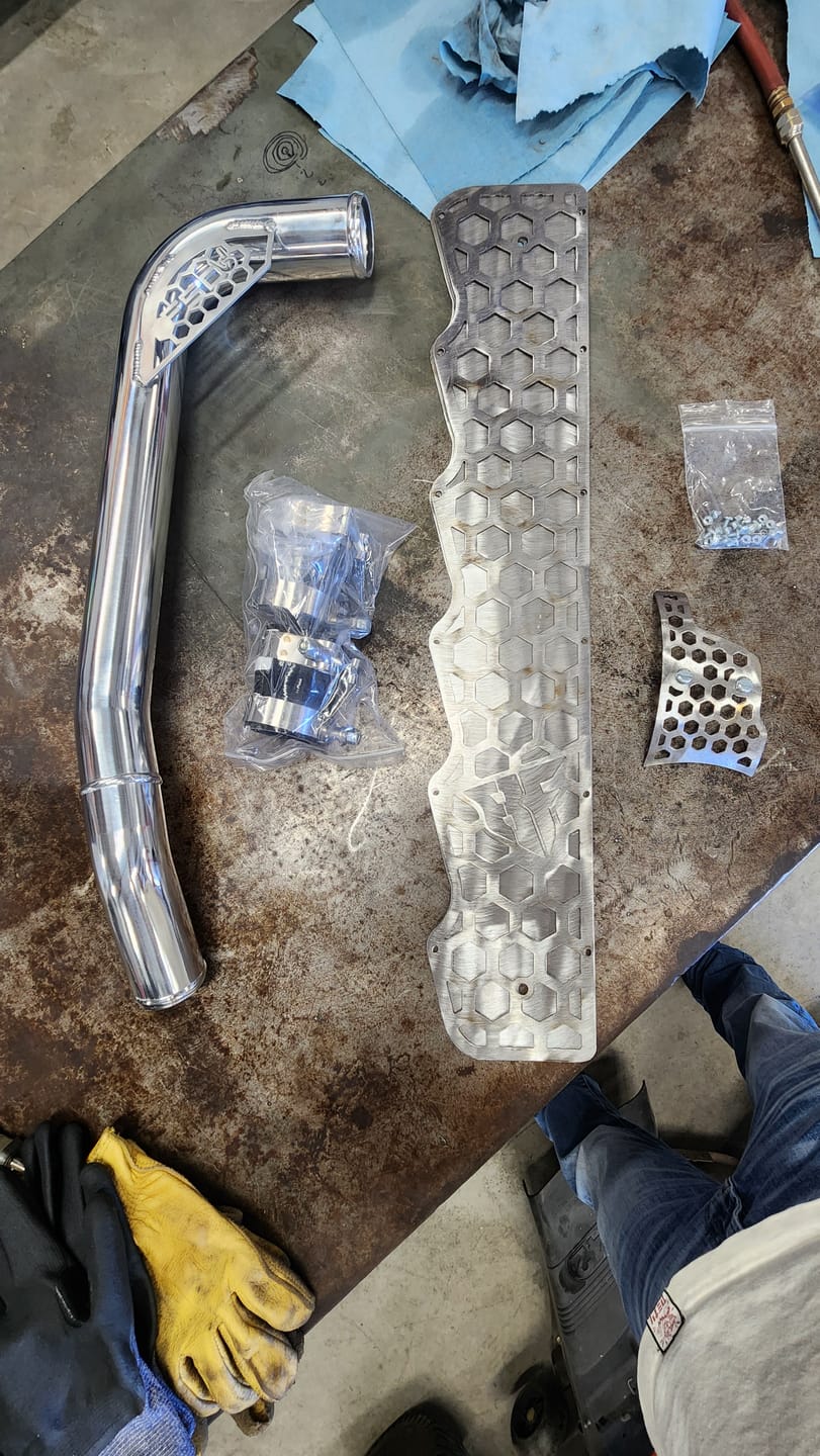 Customer photo review of FSD 94-98 5.9 12V Cummins Fabricated Upper Coolant Pipe