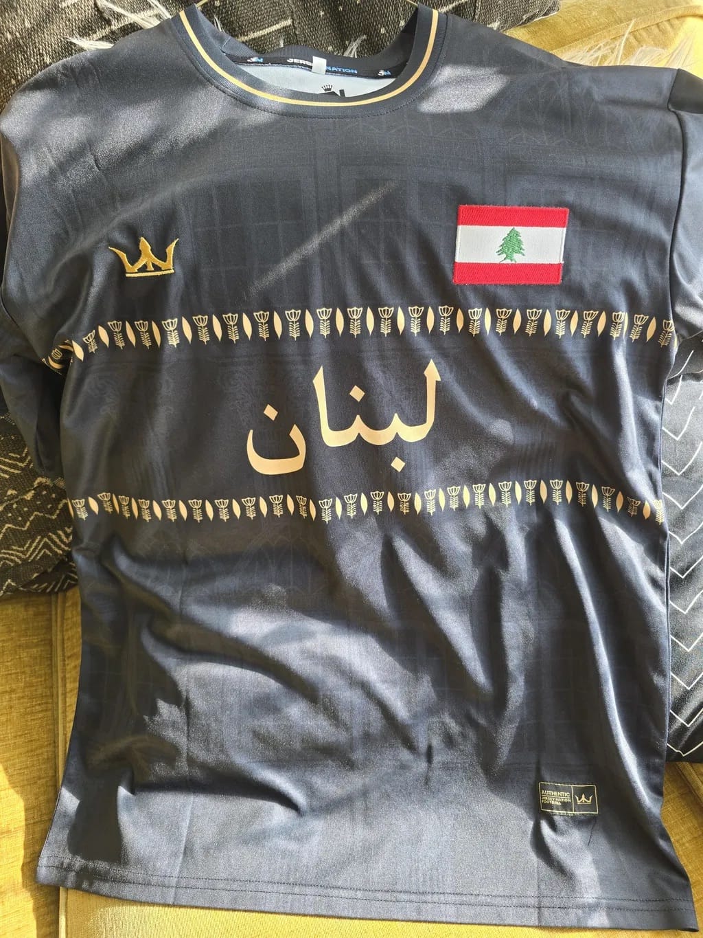 Customer photo review of Lebanon Heritage Custom Football Jersey