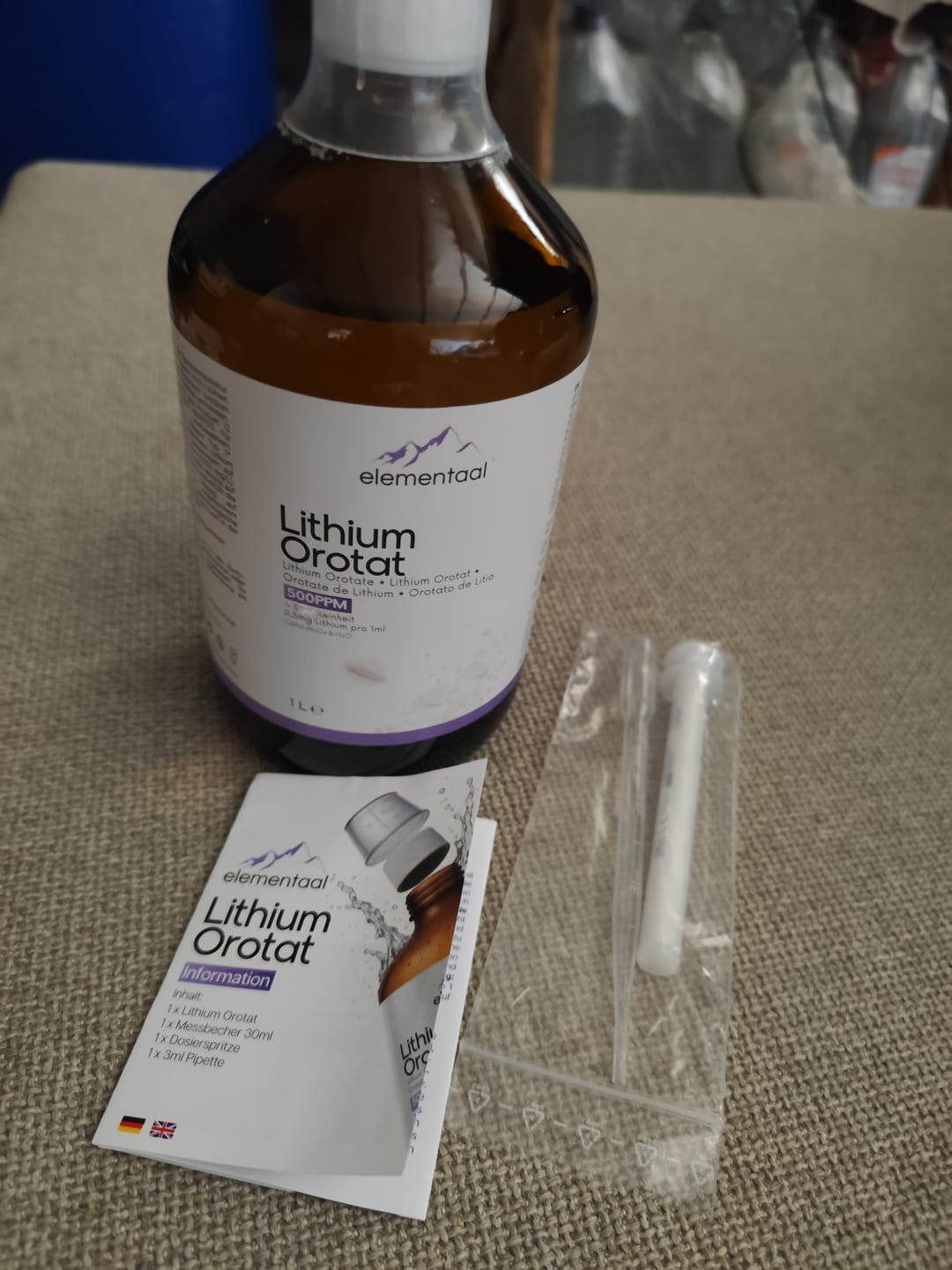 Customer photo review of Elementaal® Lithium Orotat | inkl. Dosierspritze, Messbecher & Pipette