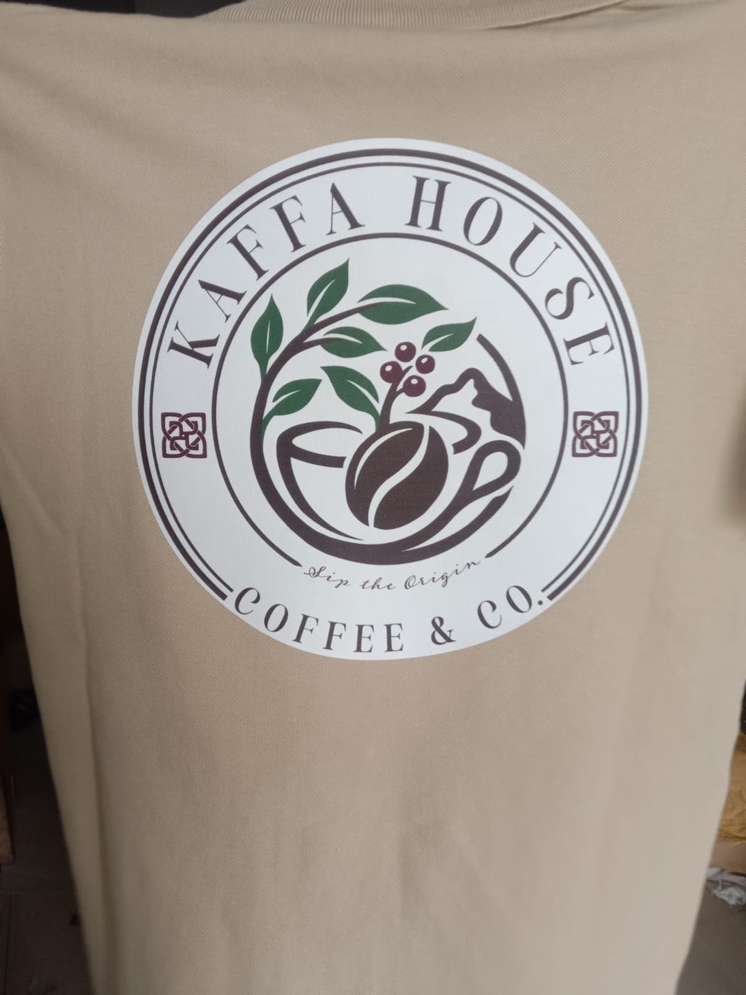 Customer photo review of Customized 100% Pure Cotton Polo T-Shirt With Your Company Logo | Order Logo Printed Tees | PrintMine.in