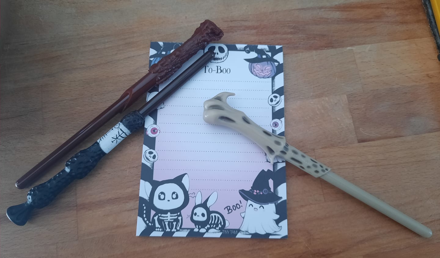 Customer photo review of Harry Potter Kugelschreiber Set – 3 Zauberstab-Stifte Hogwarts Fantasy