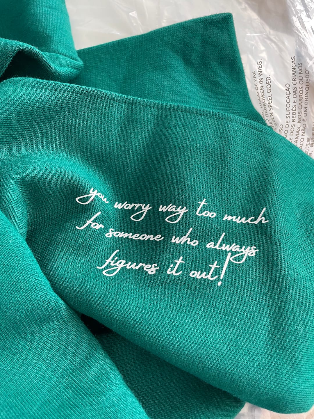 Customer photo review of Serenity Green The Bright Side Sweatshirt