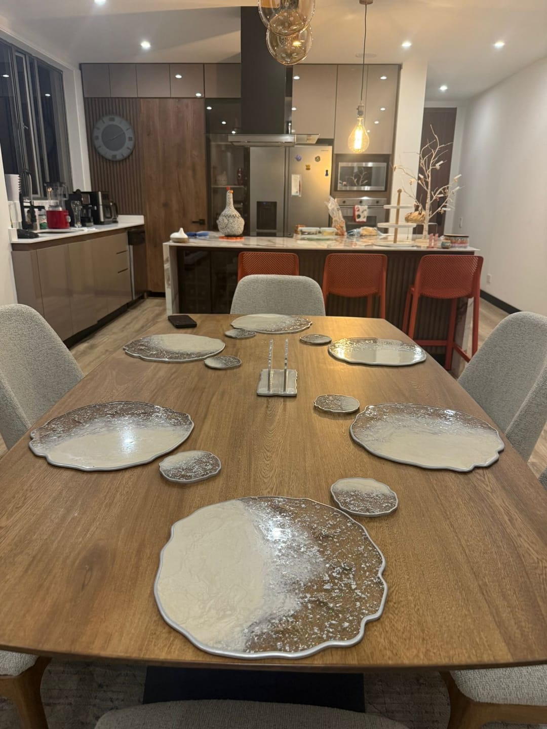 Customer photo review of Individuales Silver Spring Nácar