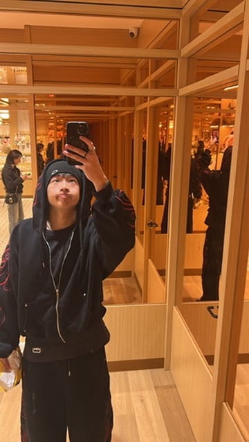 Customer photo review of Aelfric Eden Boxy Script Embroidery Hoodie Sets