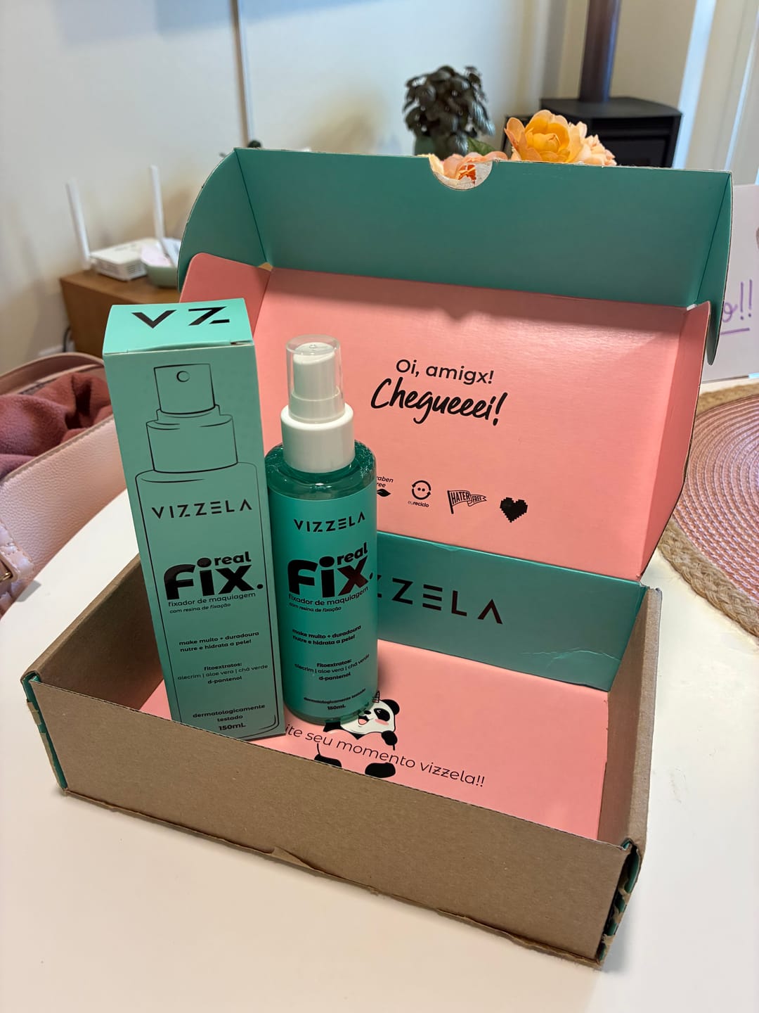 Customer photo review of Fixador de Maquiagem Real Fix - Vizzela
