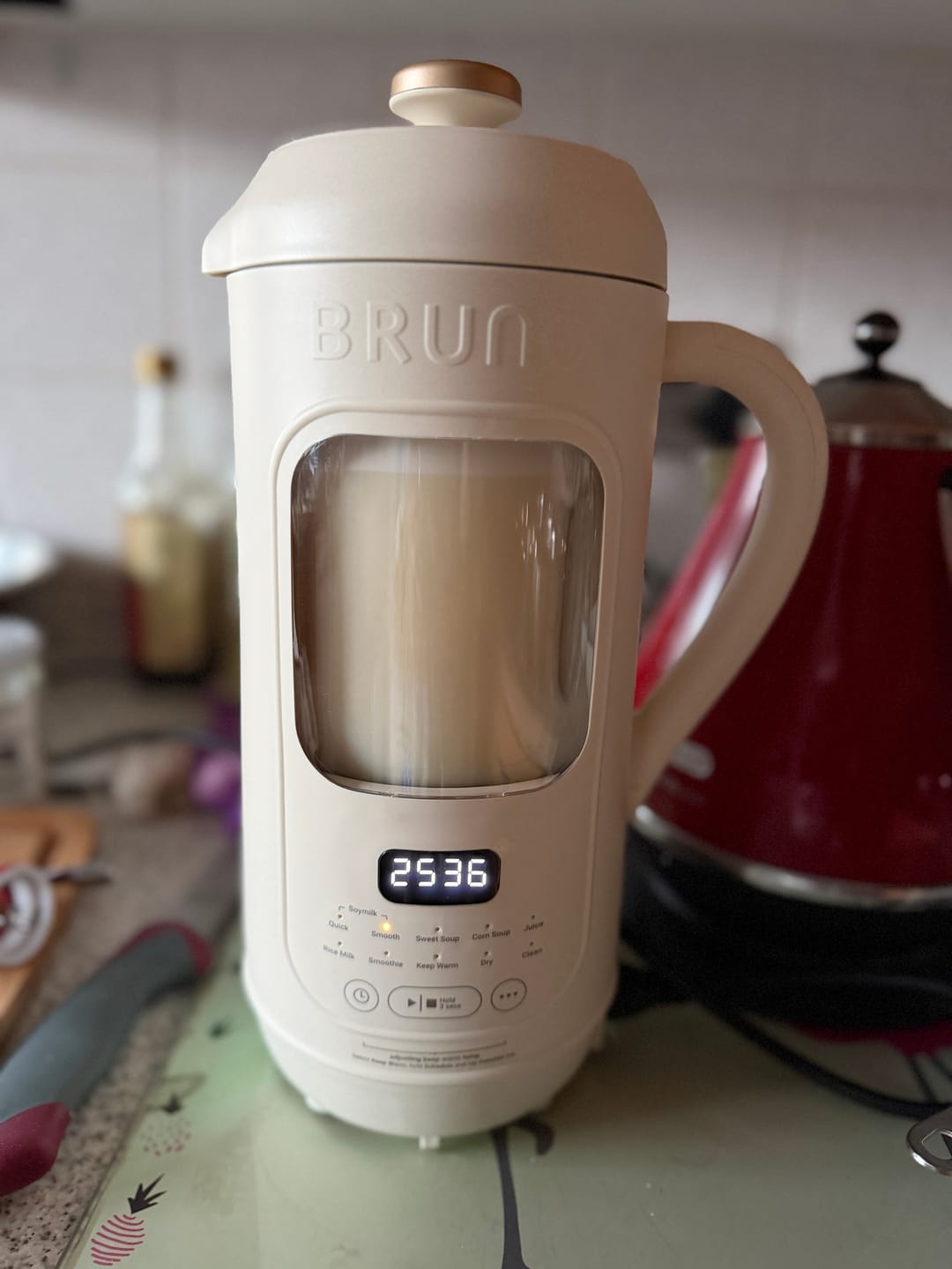 Customer photo review of BRUNO Glass Soymilk Maker 1L | BZK-DJ05HK-IV