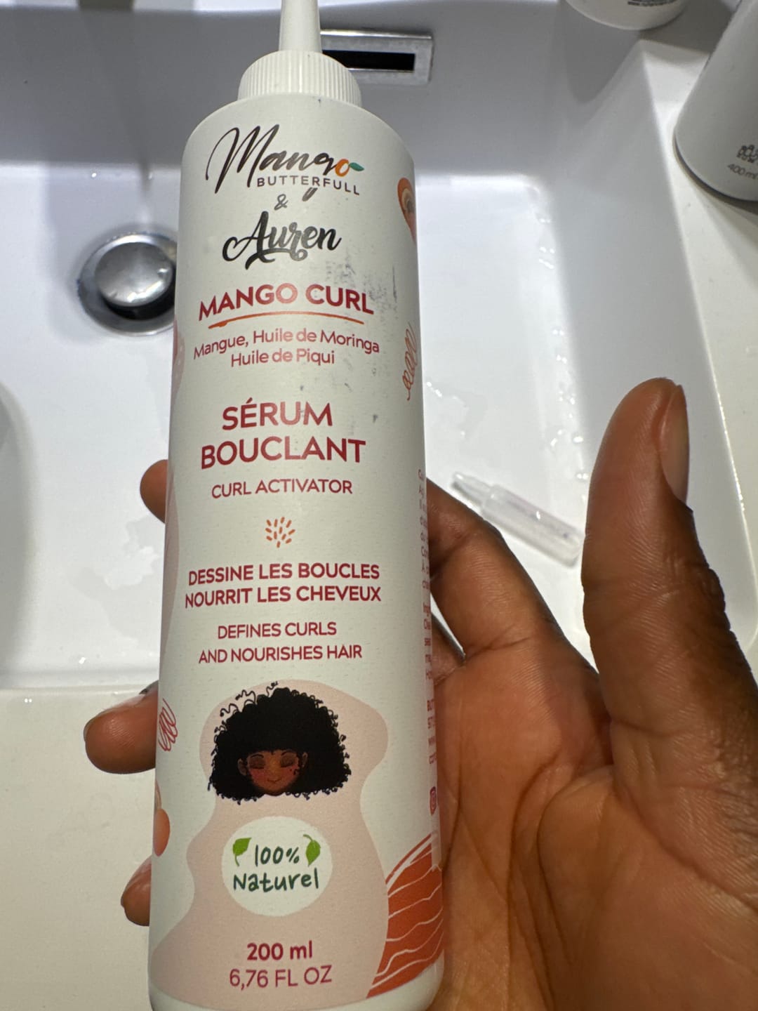 Customer photo review of Serum Bouclant - AUREN X MANGOBUTTERFULL - 200ml