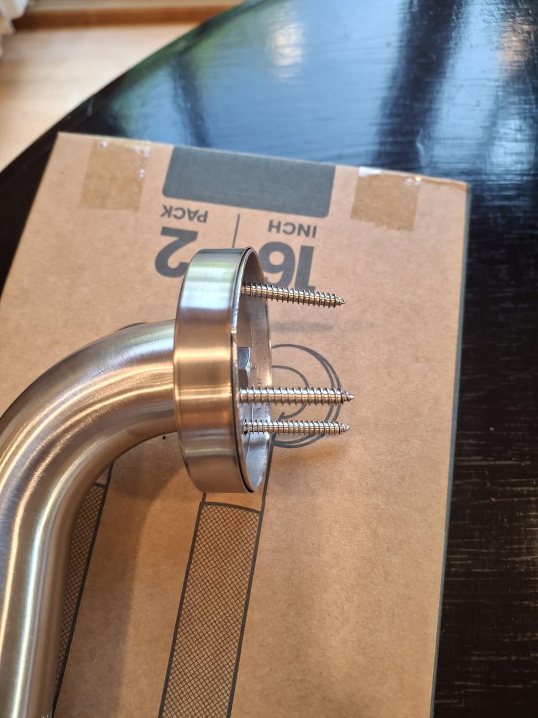 Customer photo review of Shower Grab Bars 16” 2-Pack