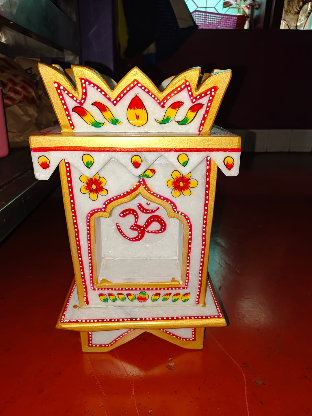 Customer photo review of Marble Tulsi Pot, Traditional Painting (Small) - Handicraft Bazaar