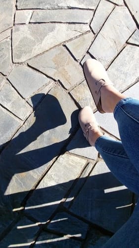 Customer photo review of Unisex Arizona Narrow Smooth Sandals