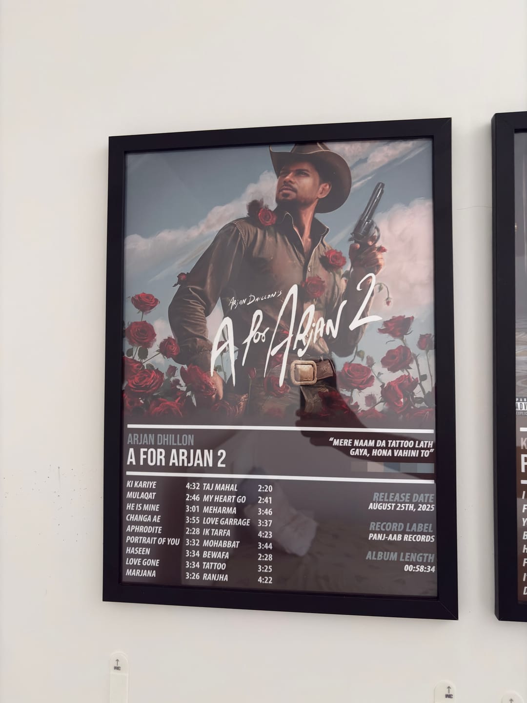 Customer photo review of Arjan Dhillon - A for Arjan 2 | ALBUM POSTER