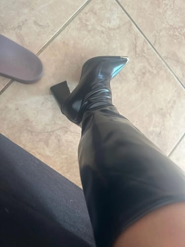 Customer photo review of Rider Knee-High Boots