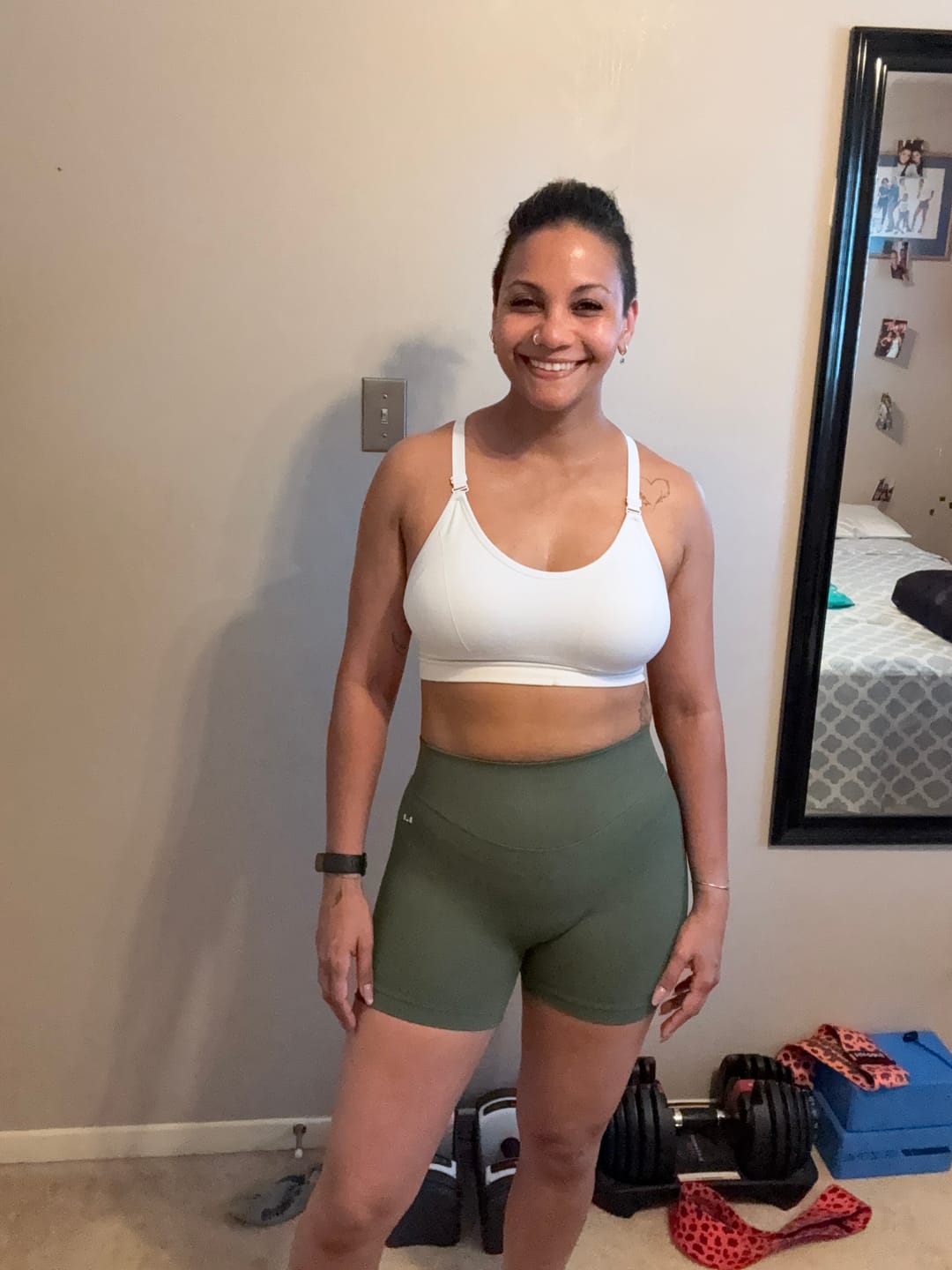 Customer photo review of Sculpt Shorts - Matcha