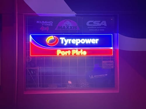 Customer photo review of Custom Neon Sign