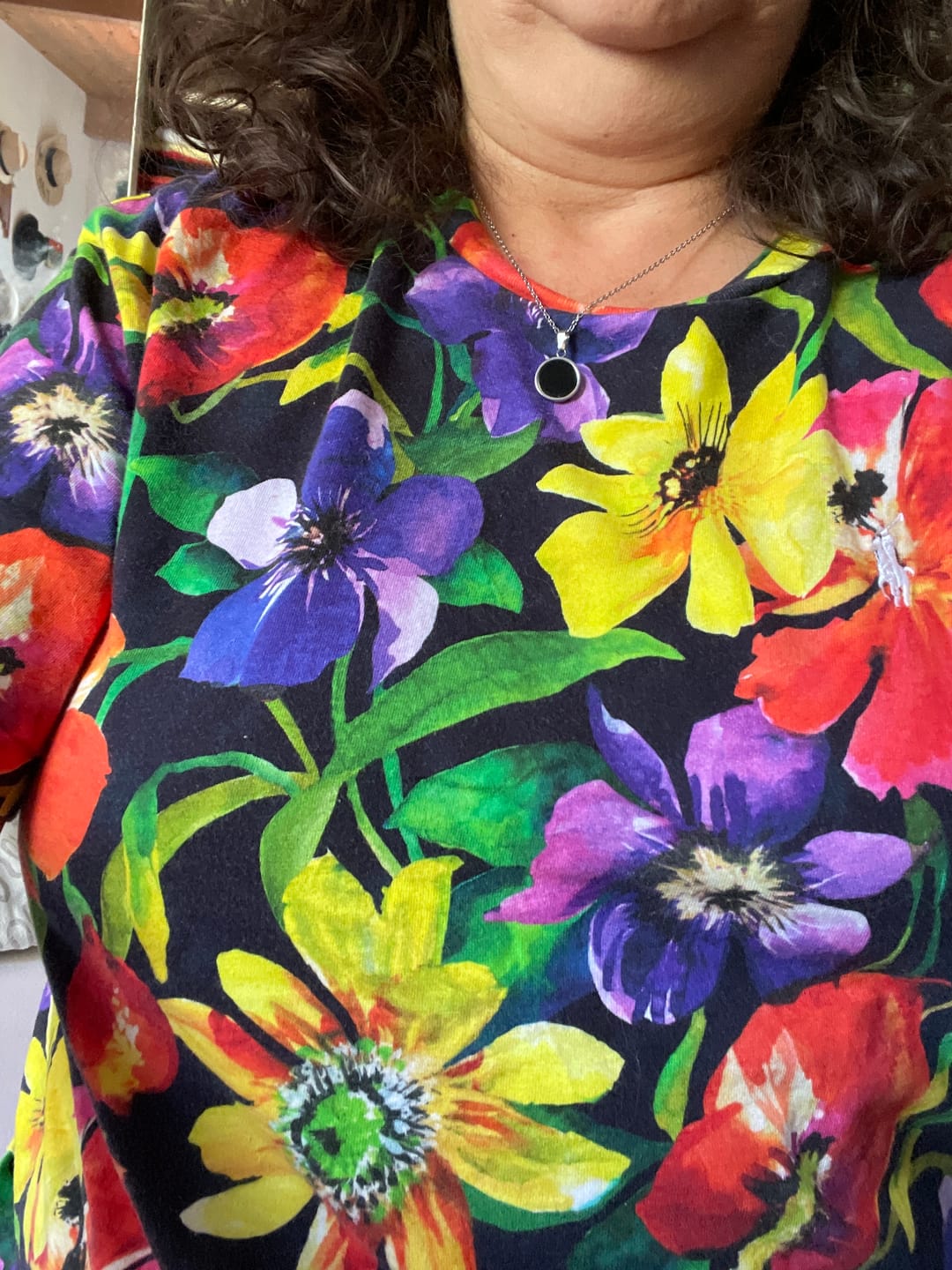 Customer photo review of Obsidian Halskette - Kreismedallion