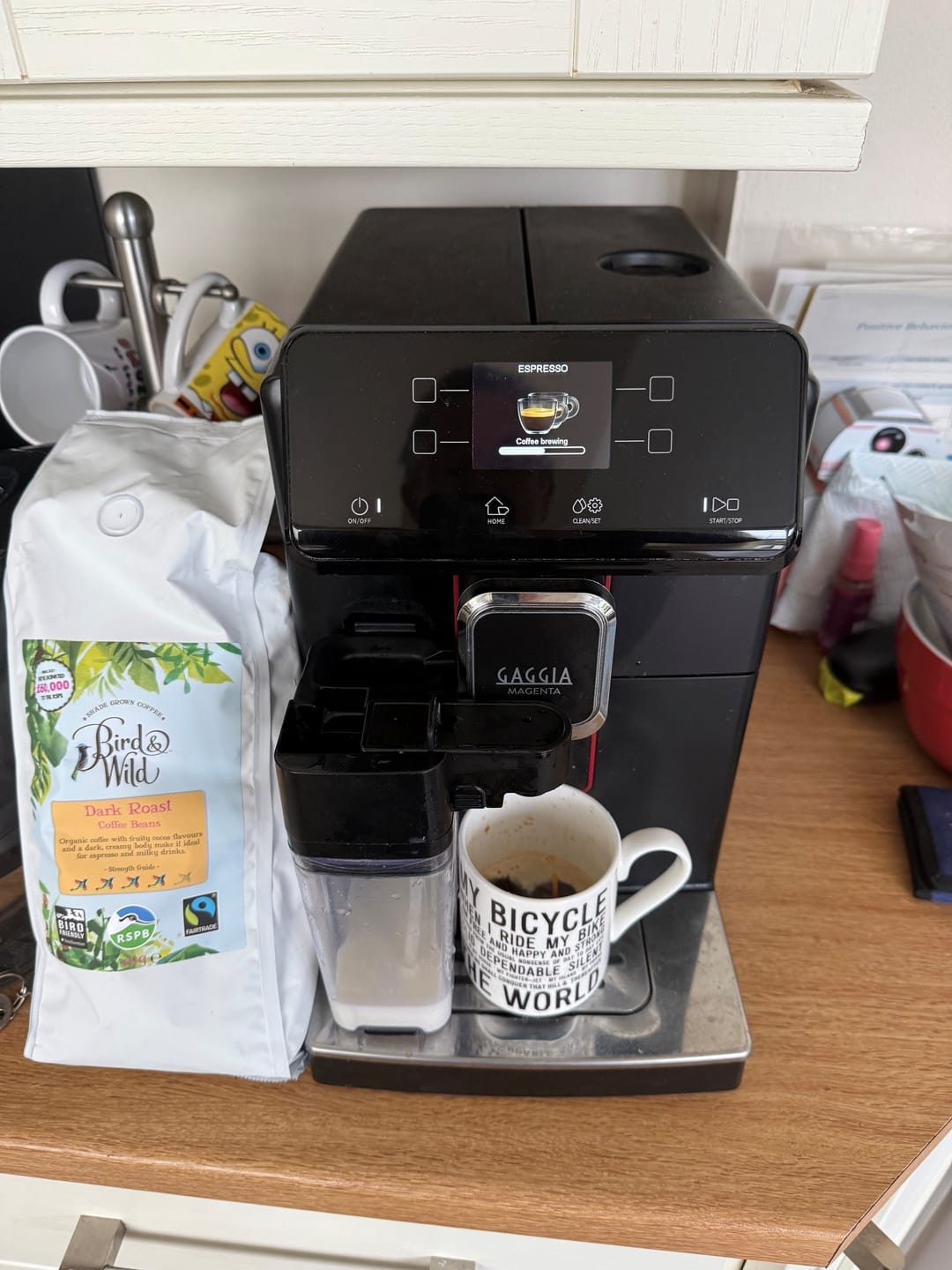 Customer photo review of Dark Roast Espresso Fairtrade Organic Coffee Beans and Ground - 200g, 500g, 1kg
