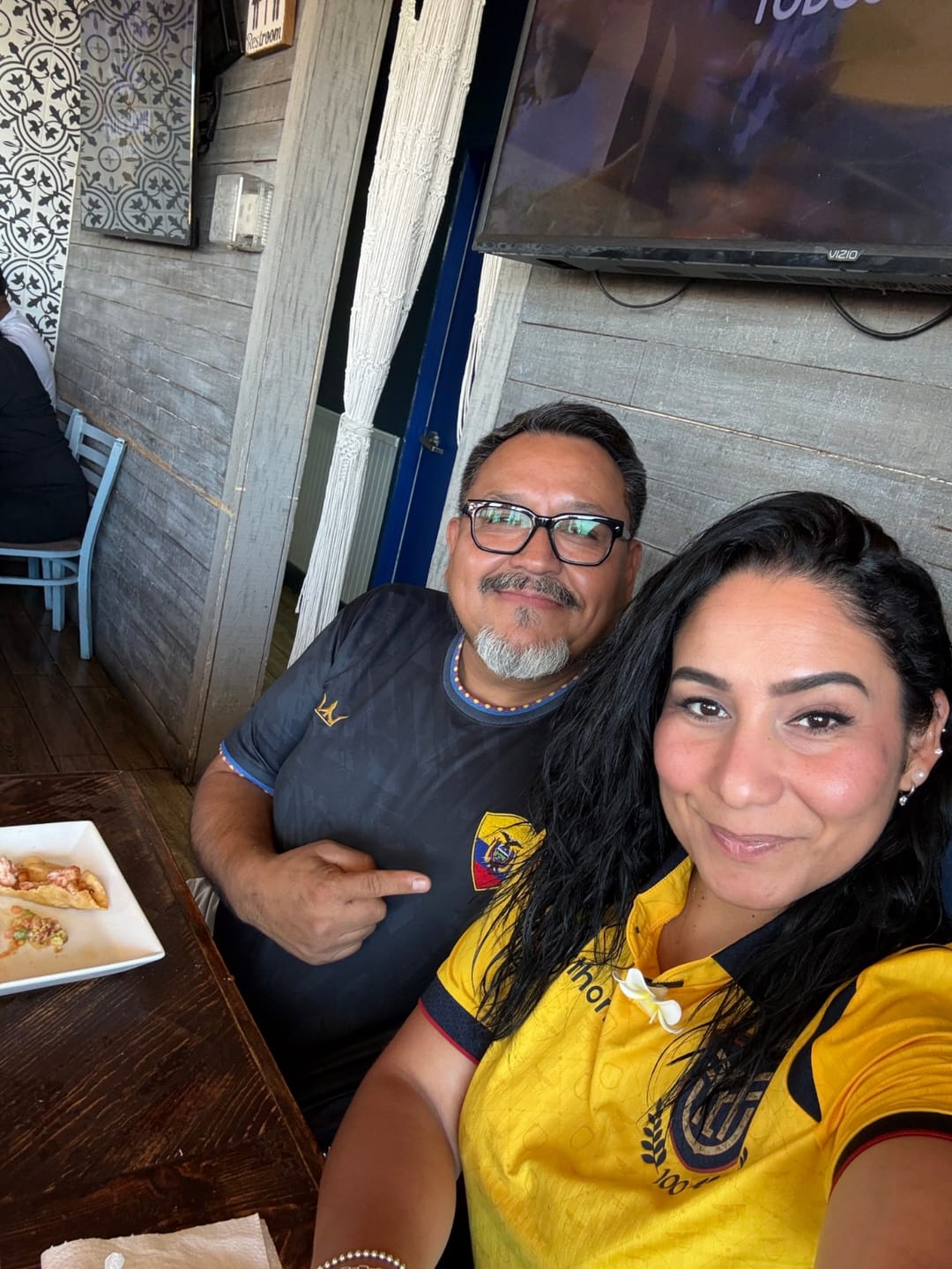 Customer photo review of Ecuador Heritage Custom Football Jersey