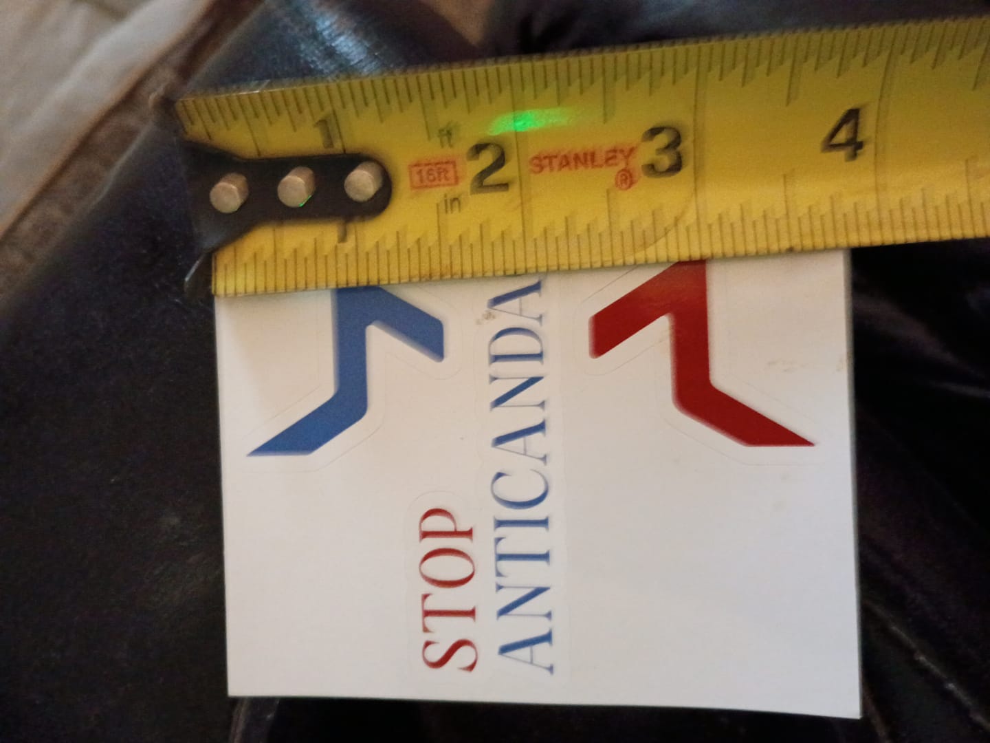 Customer photo review of Stop Anticandacism Vinyl Kiss-Cut Sticker