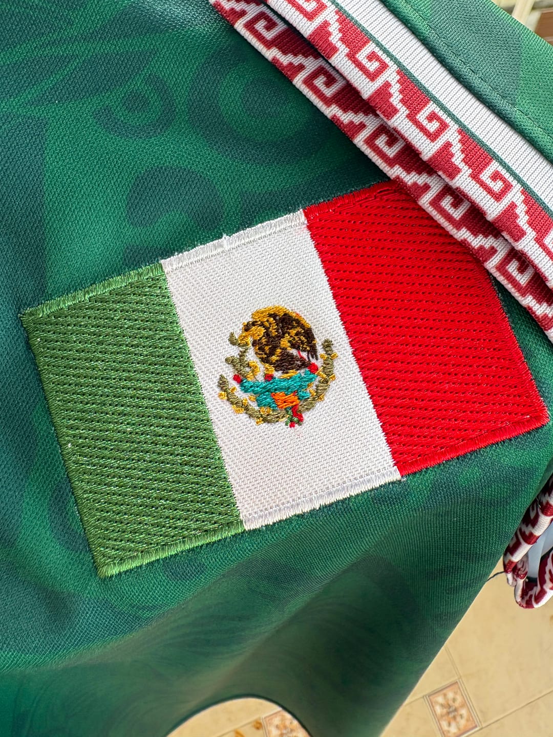 Customer photo review of Mexico Heritage Custom Football Jersey