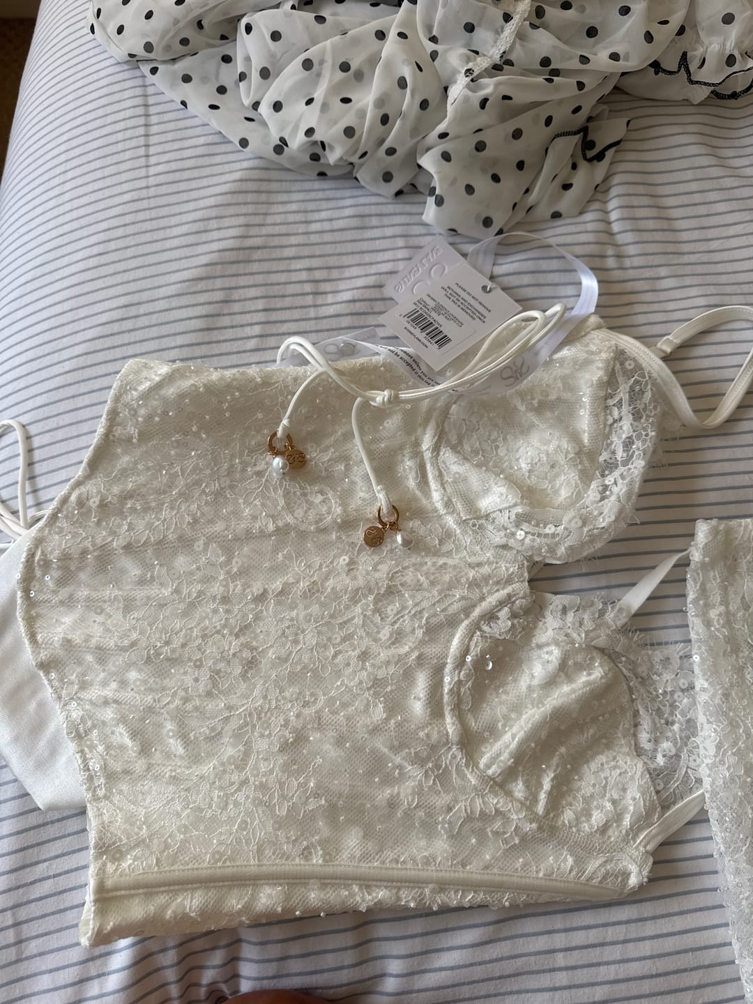 Customer photo review of FLORENCE LACE MINI SKIRT