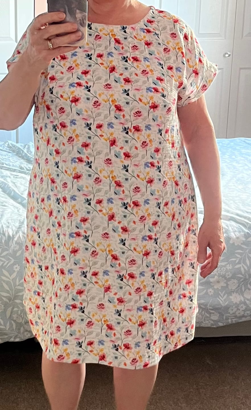 Customer photo review of Colourful Blooms Double Gauze Fabric