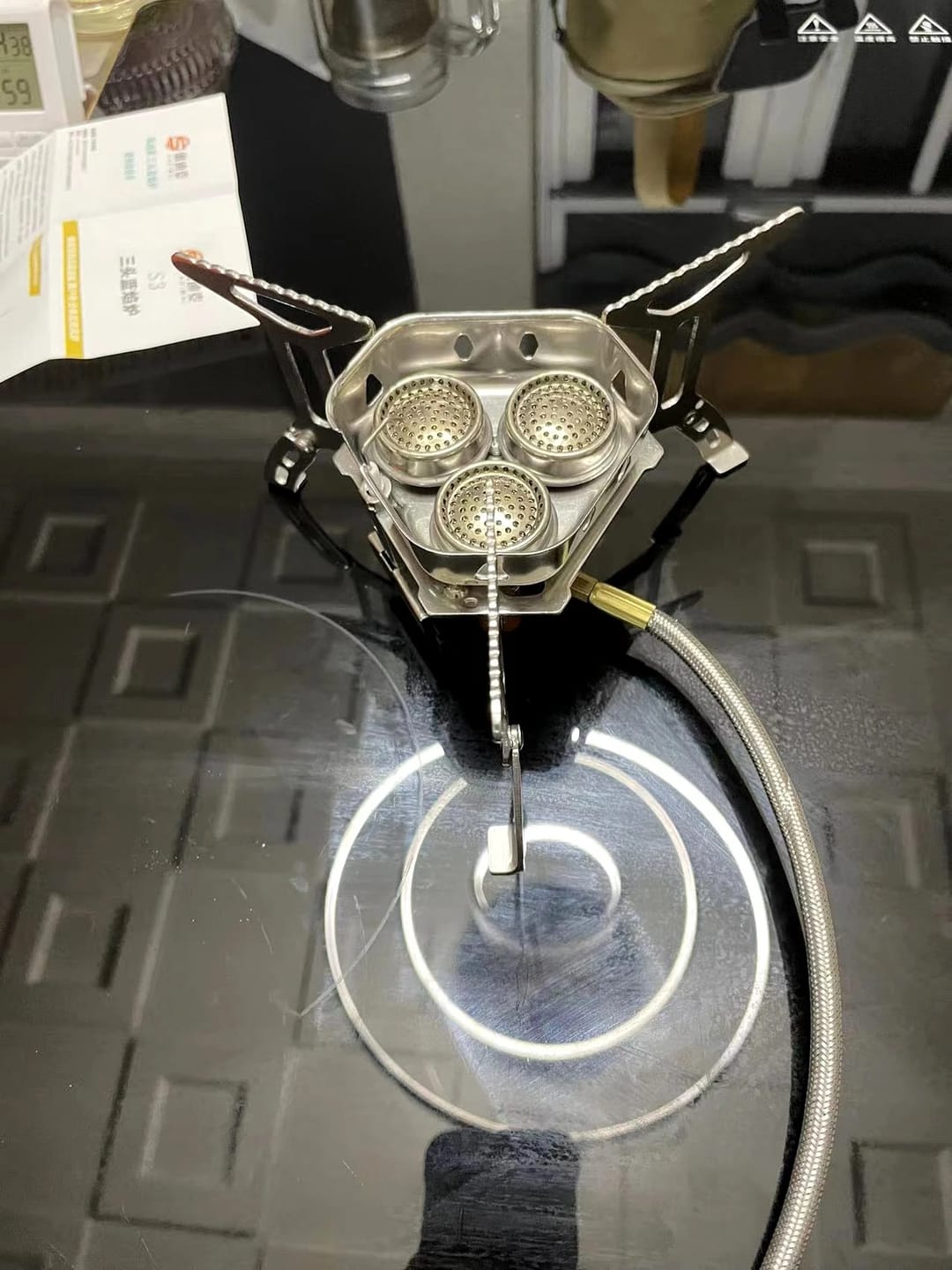Customer photo review of 6800W Portable Camping Gas Stove for Outdoor Cooking
