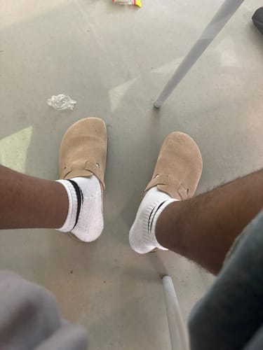 Customer photo review of Unisex Arizona Narrow Smooth Sandals