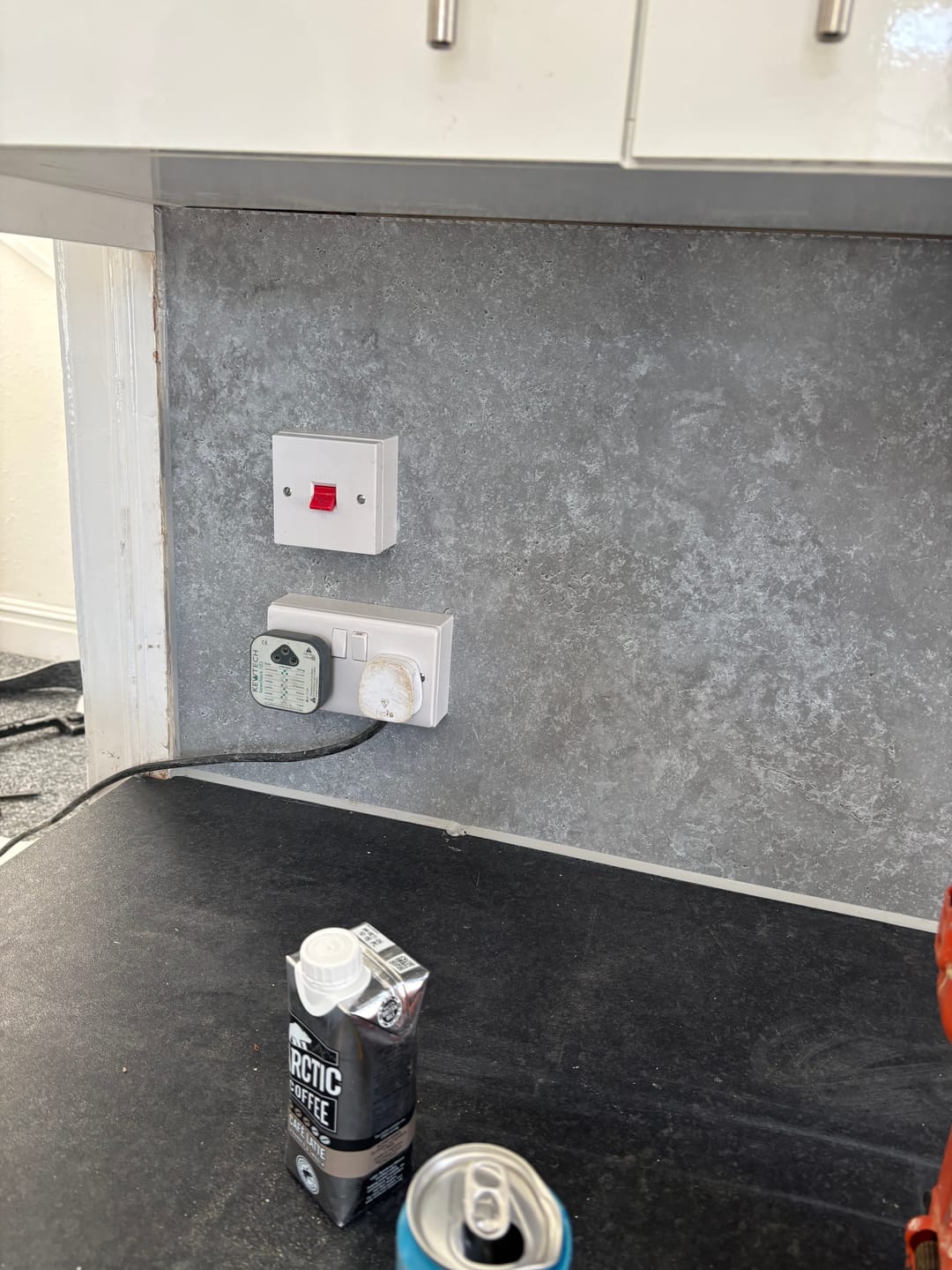Customer photo review of Premium Grey Concrete Matt Shower Wall Panel - 1M x 2.4M
