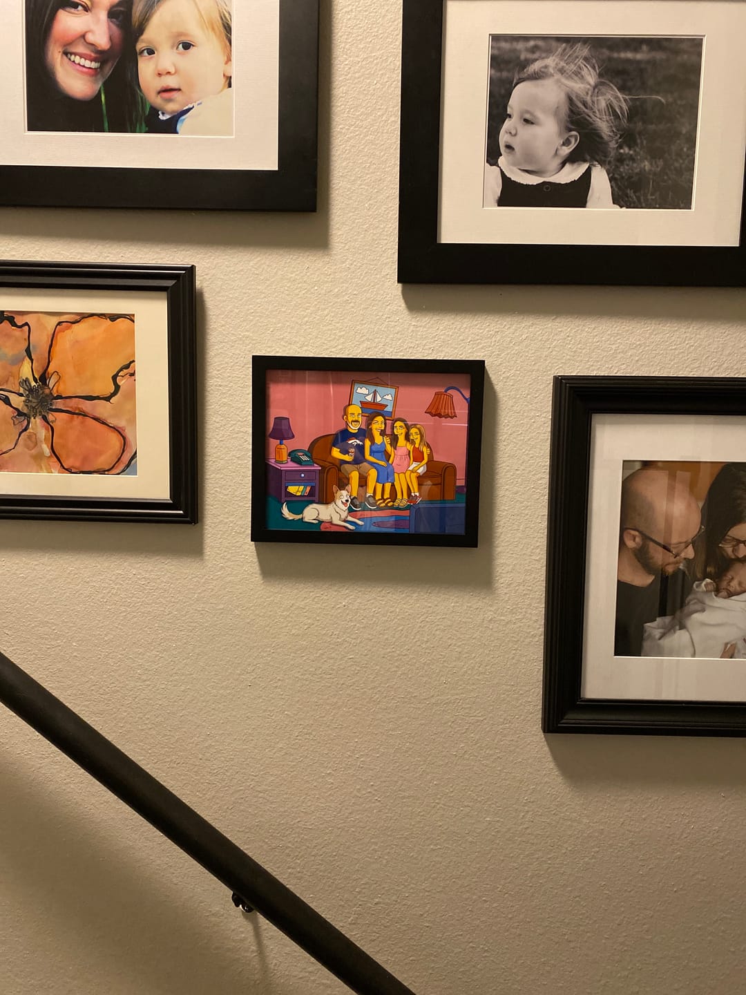 Customer photo review of Father's Day Simpsons Portrait — Dad Gift Idea