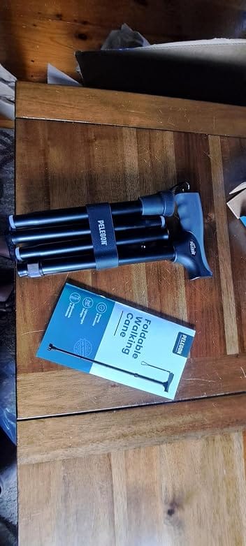 Customer photo review of Folding Adjustable Walking Cane