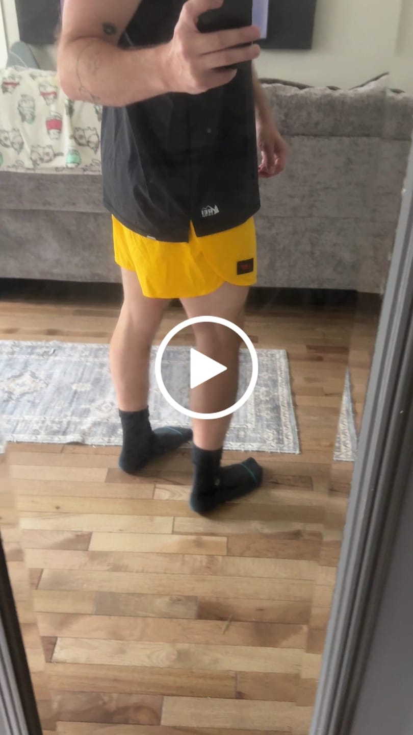Customer video review of S3 - Men's 3" Split Running Short - Cyber Yellow