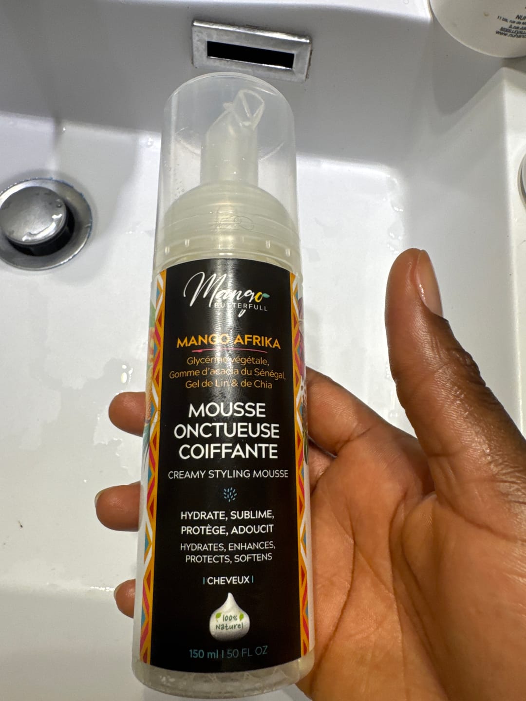 Customer photo review of Mousse coiffante onctueuse - MANGO AFRIKA