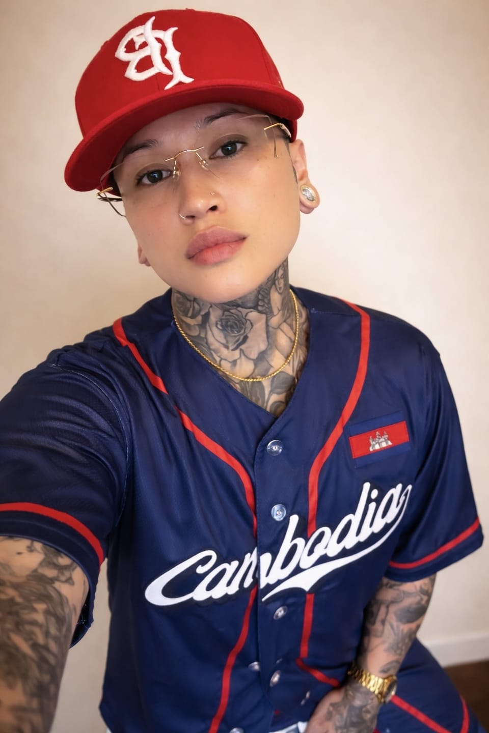 Customer photo review of Cambodia Heritage Custom Baseball Jersey