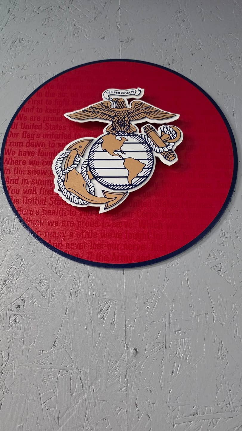 Customer photo review of United States Marines Corps CRAFT SERIES 3D Embossed Metal Wall Art