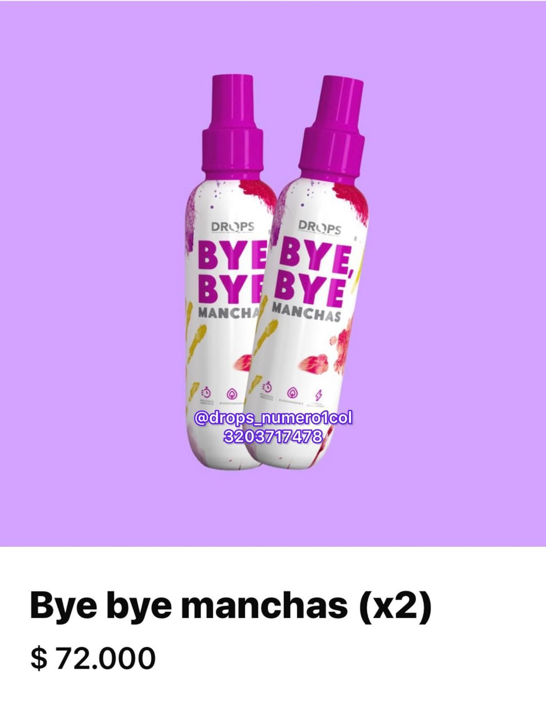 Customer photo review of BYE BYE Manchas Quitamanchas 250ml