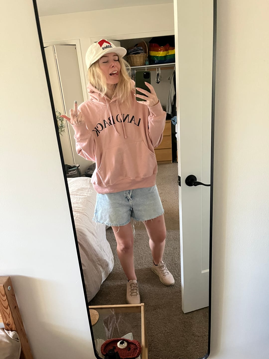 Customer photo review of Boxy-Style Women's Pink Rose 2.0 Hoodie