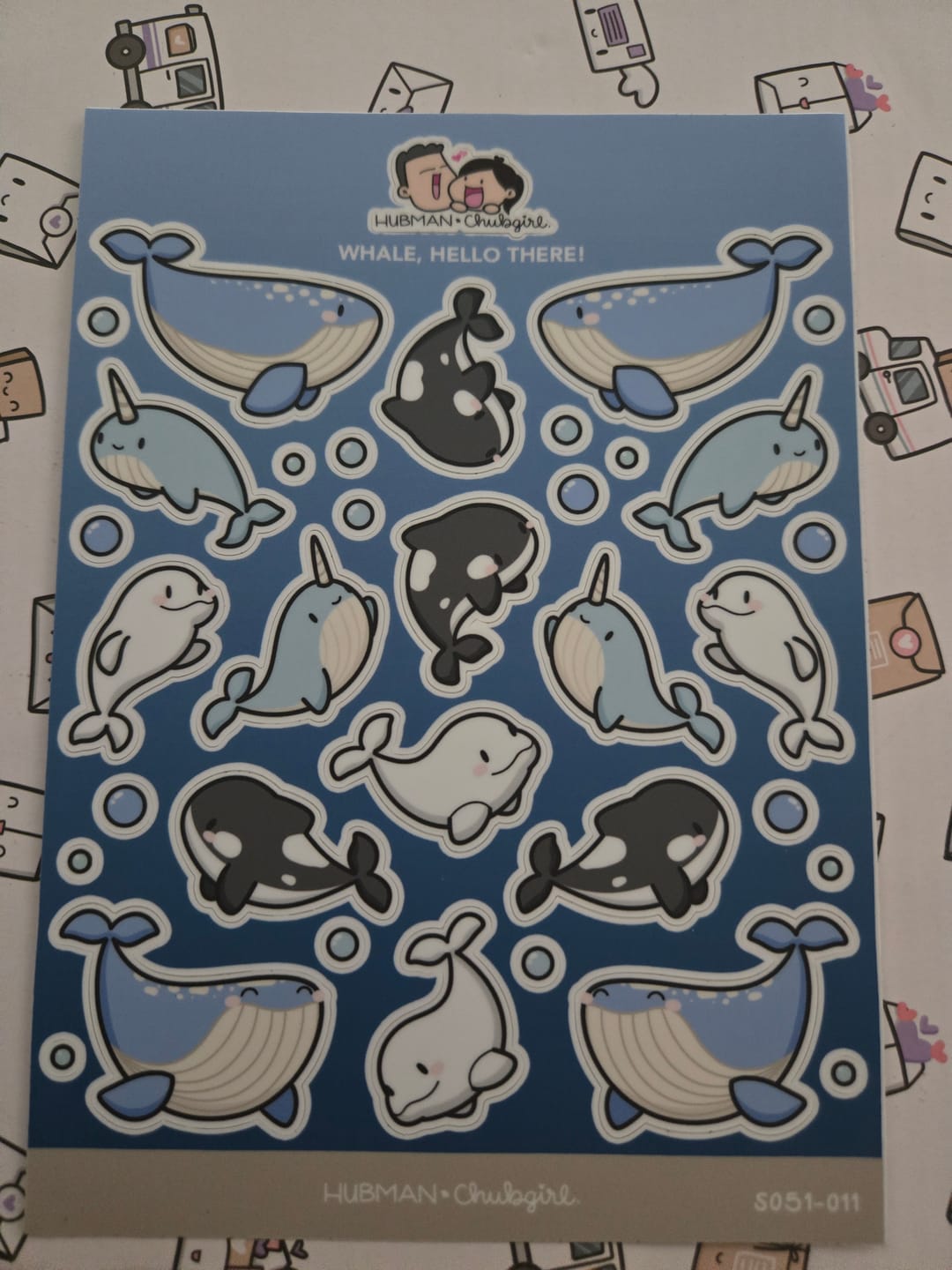 Customer photo review of Whale, Hello There! Sticker Sheet