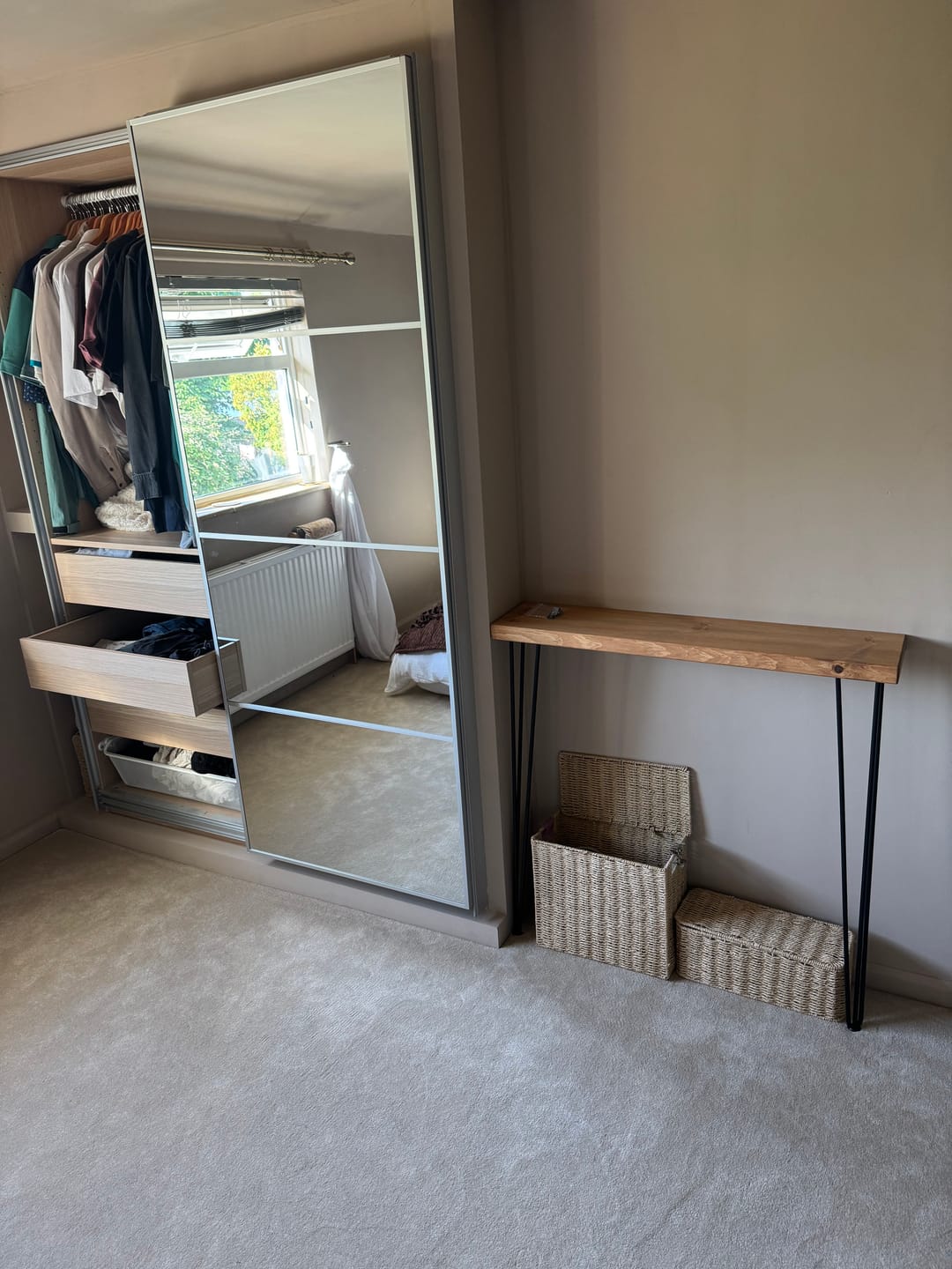 Customer photo review of Console Table 20cm Depth | Hairpin Leg
