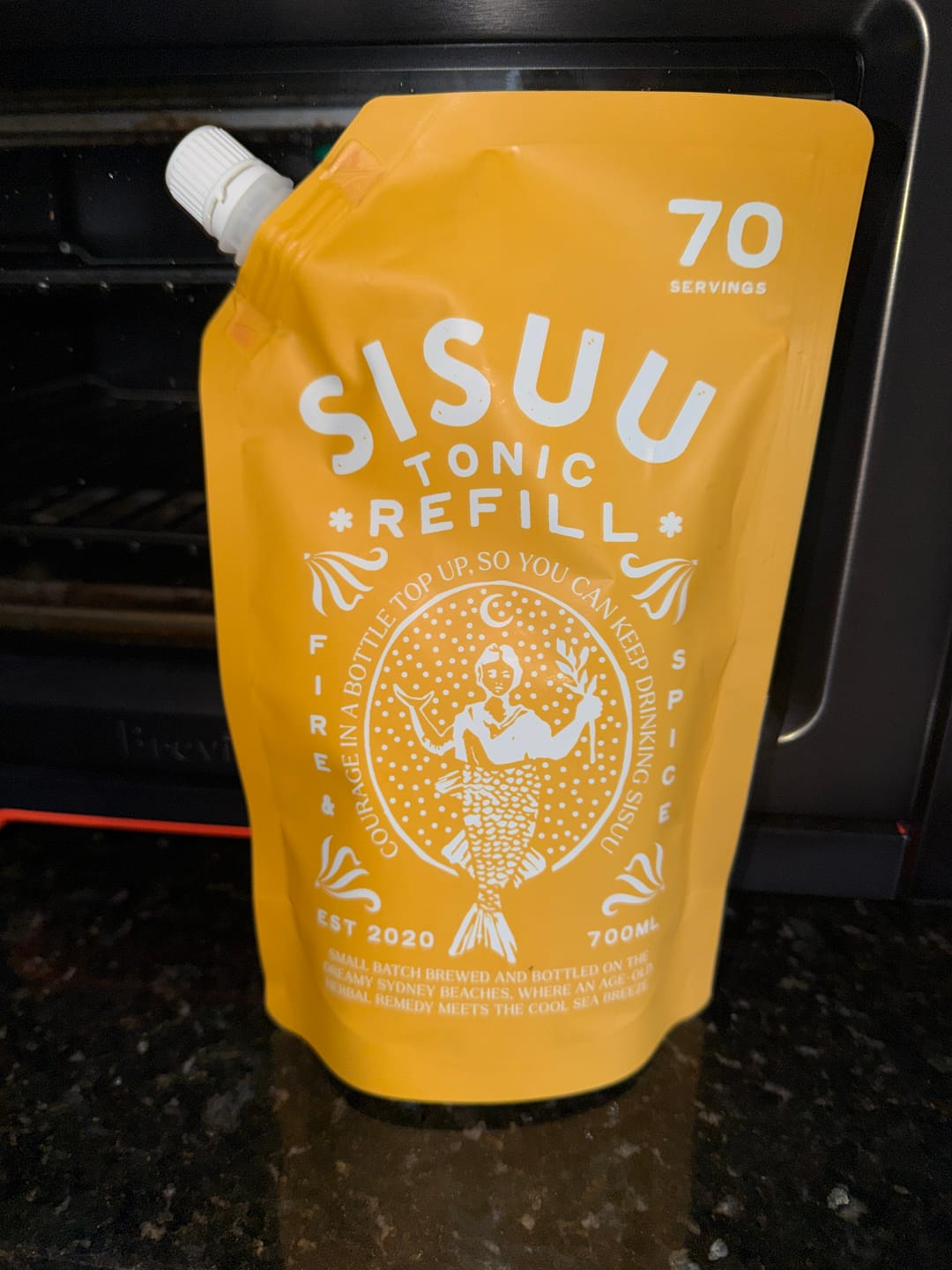 Customer photo review of Fire & Spice Tonic Refill Satchel