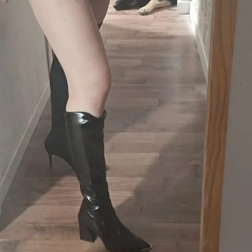 Customer photo review of Rider Knee-High Boots
