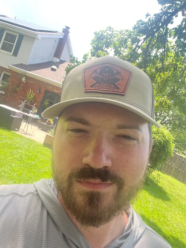 Customer photo review of Premium Custom Leather Patch Hats (Wholesale)