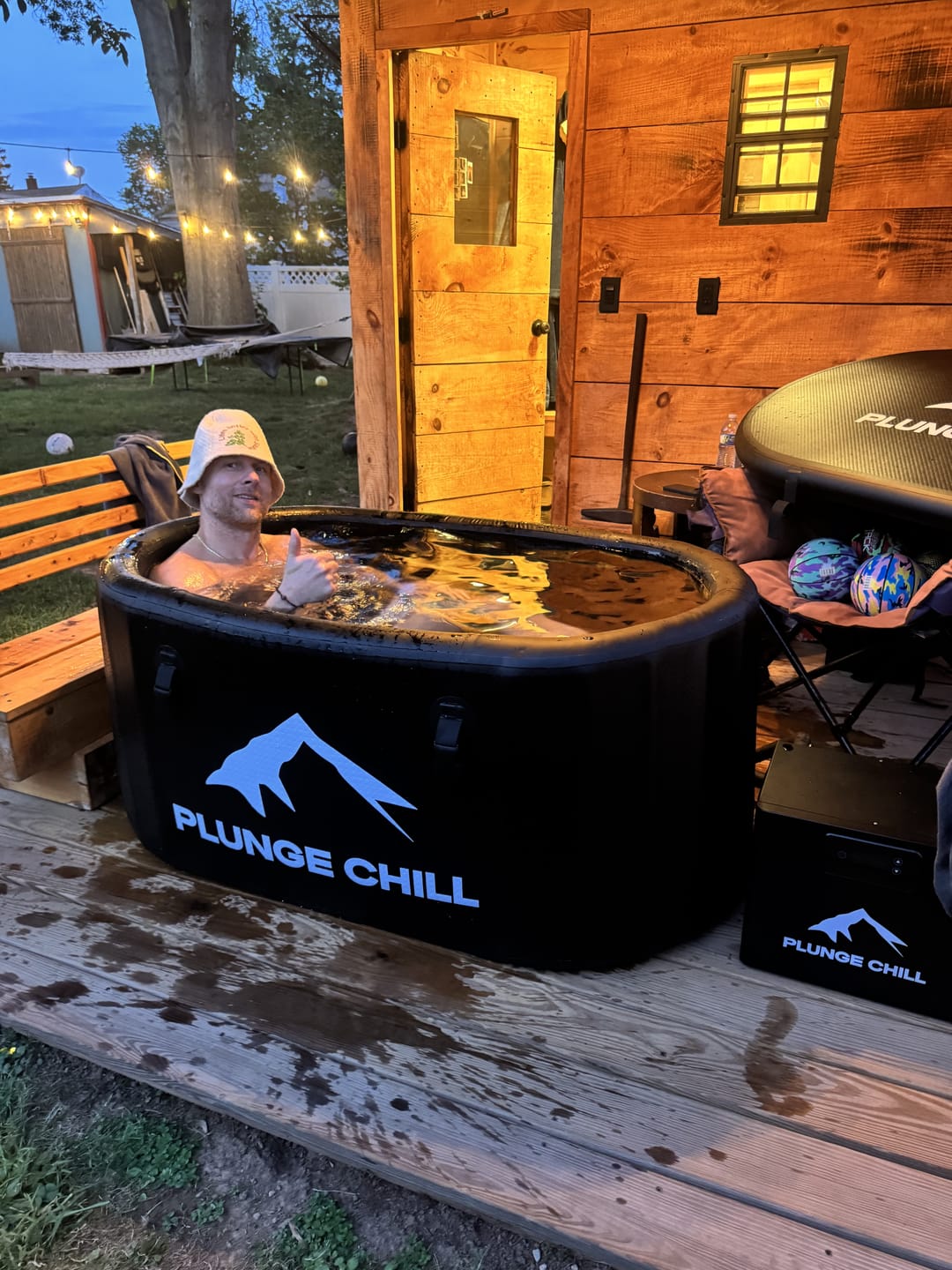Customer photo review of Cold Plunge Chiller + Pro Tub