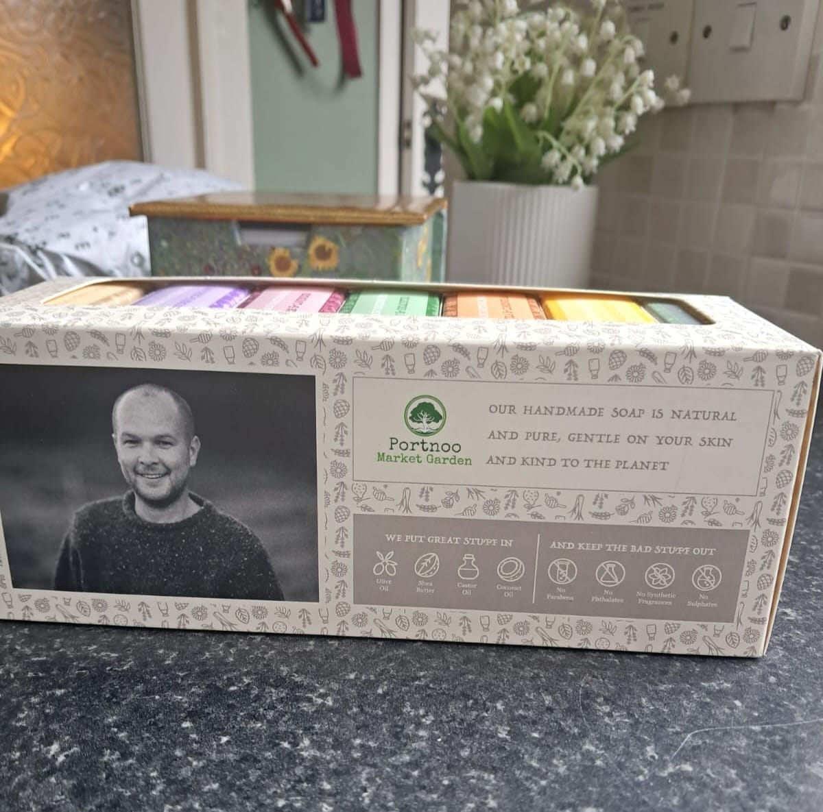 Customer photo review of Soap Bar Gift Set | 7 Pack | Portnoo Market Garden